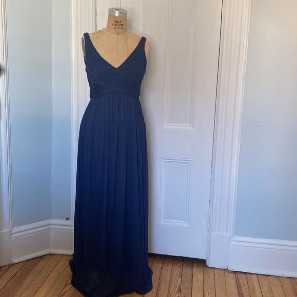 David’s Bridal Navy Gown Size 6 - Picture 2 of 10